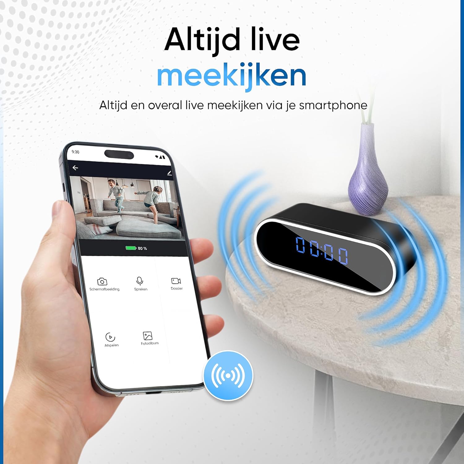 Silent Eye altijd live meekijken via smartphone app met Wi-Fi verbinding
