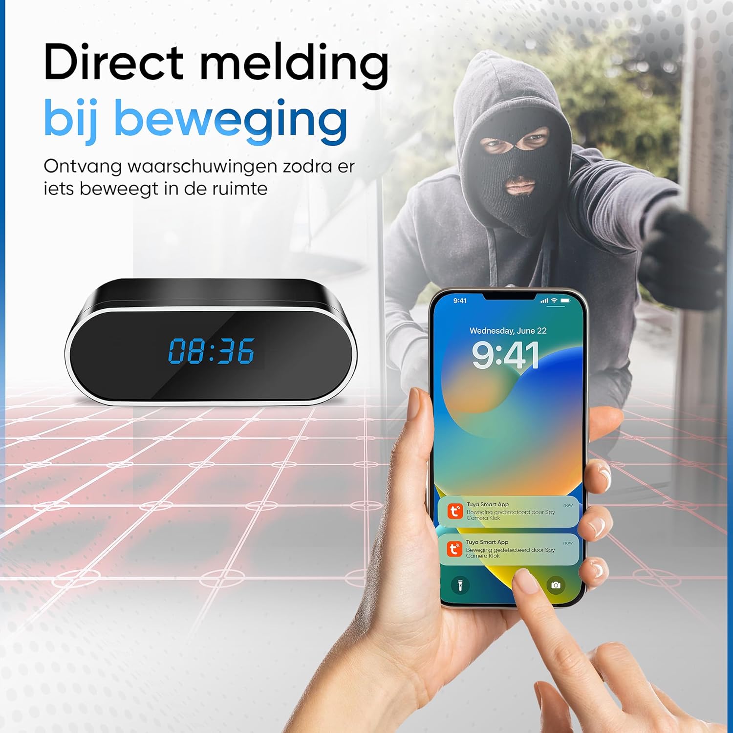 Silent Eye directe melding bij bewegingsdetectie via Tuya Smart App